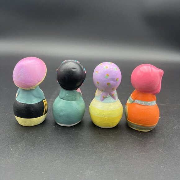 Vintage 3" Wuxi Huisang Clay Figurines Chinese Ladies set of 4 Handpainted. - Picture 3 of 14